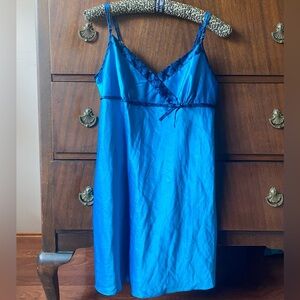 Blue Satin Kaisely nightgown
